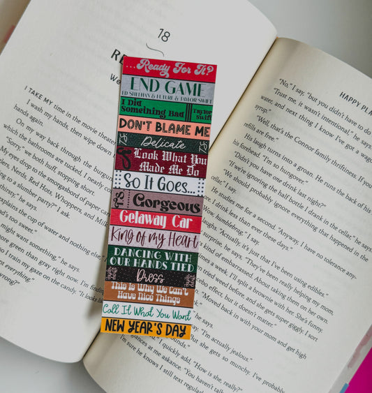 Taylor Swift Reputation Bookmark