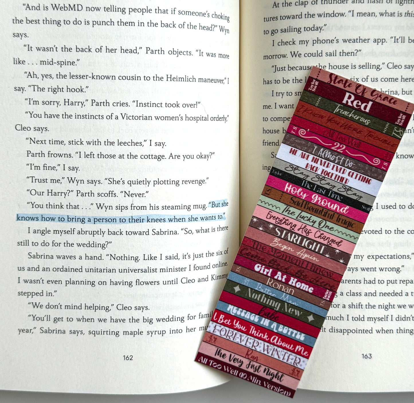 Taylor Swift Red (Taylor's Version) Bookmark