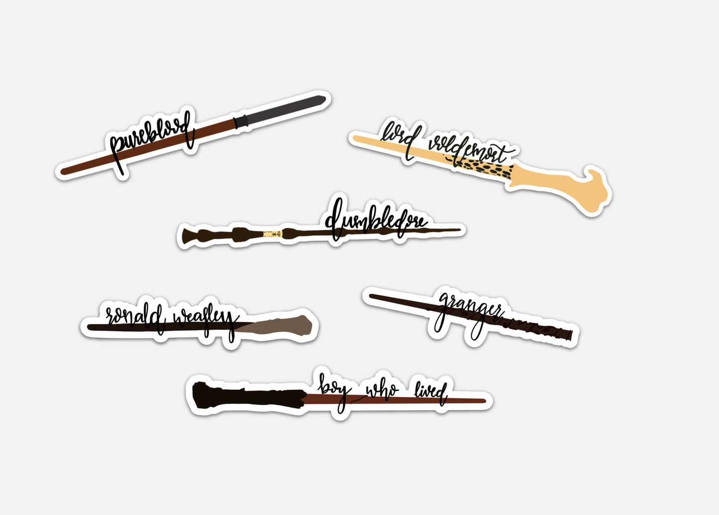 Harry Potter Wand Sticker Bundle