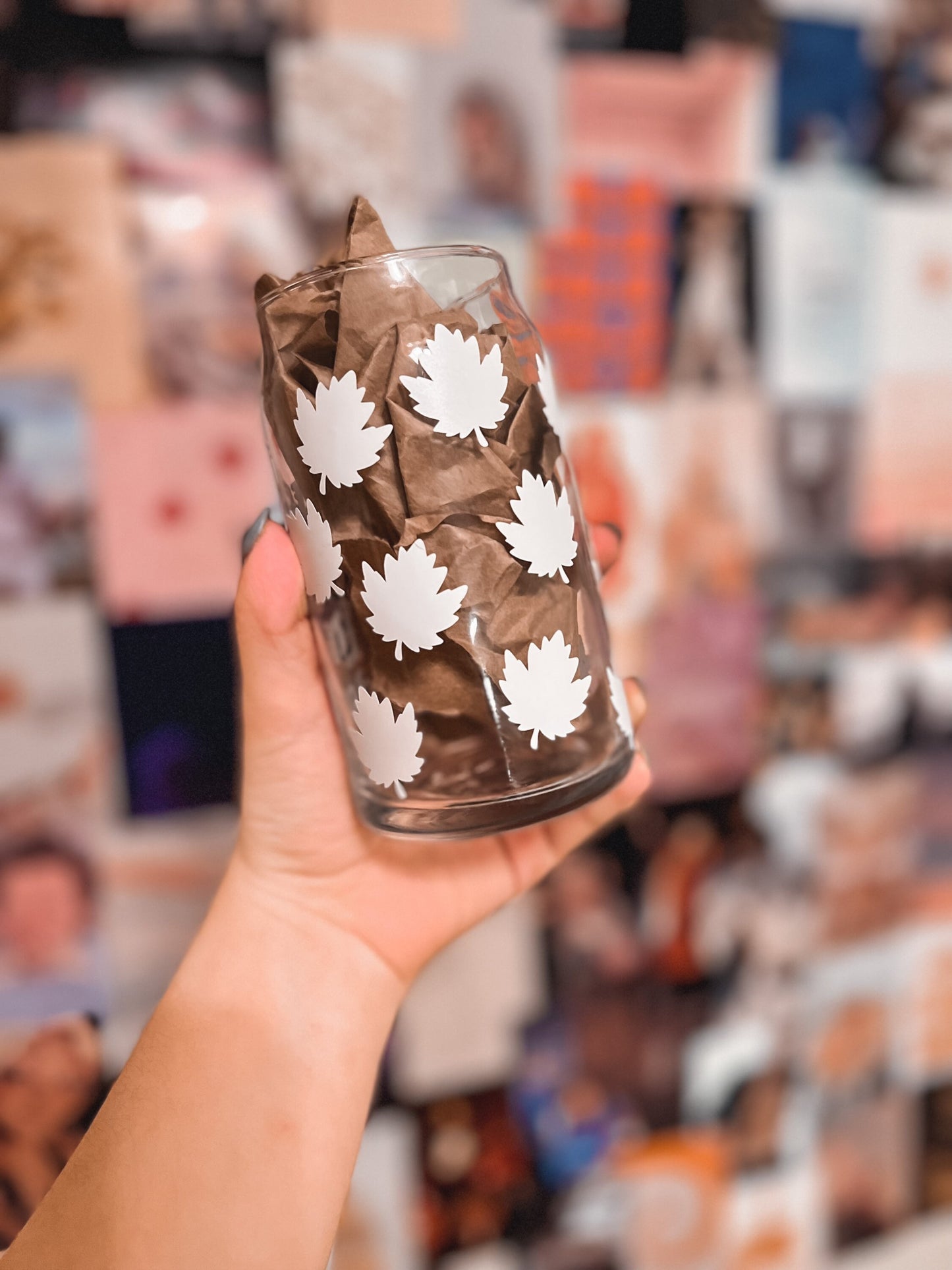 Sipping Coffee All Too Well 16oz Beer Can Glass