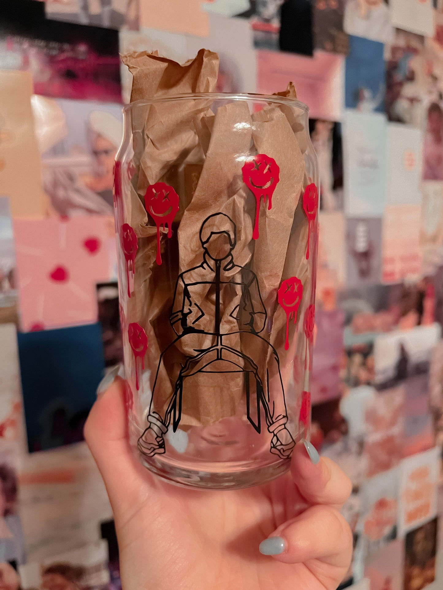 Louis Tomlinson Walls Beer Can Glass